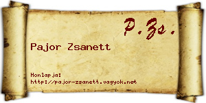 Pajor Zsanett névjegykártya